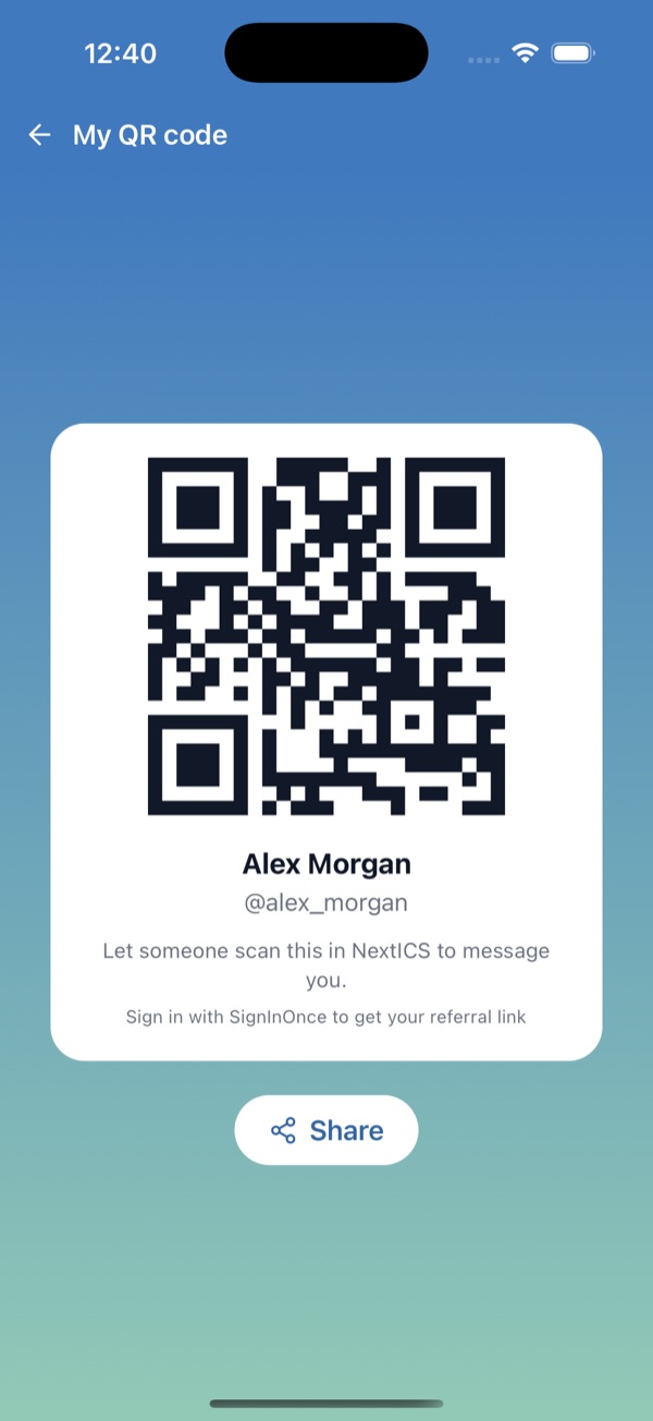 NextICS โ My QR code